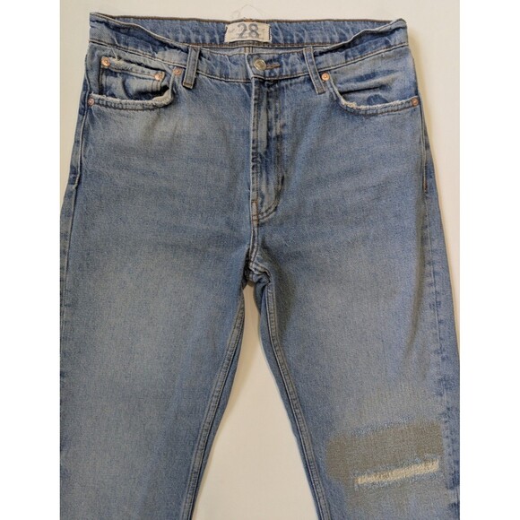 Free People We The Free Vixen Cigarette Jeans Distressed Raw Hem Size 28 - Picture 4 of 14